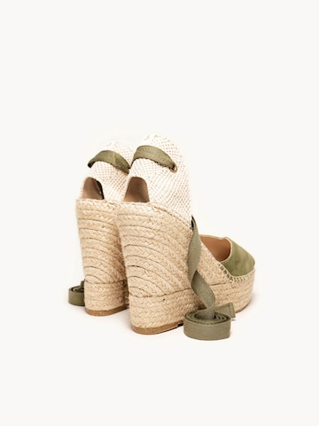 Alhamas Sandals 'Alpargata Cuña' in Green