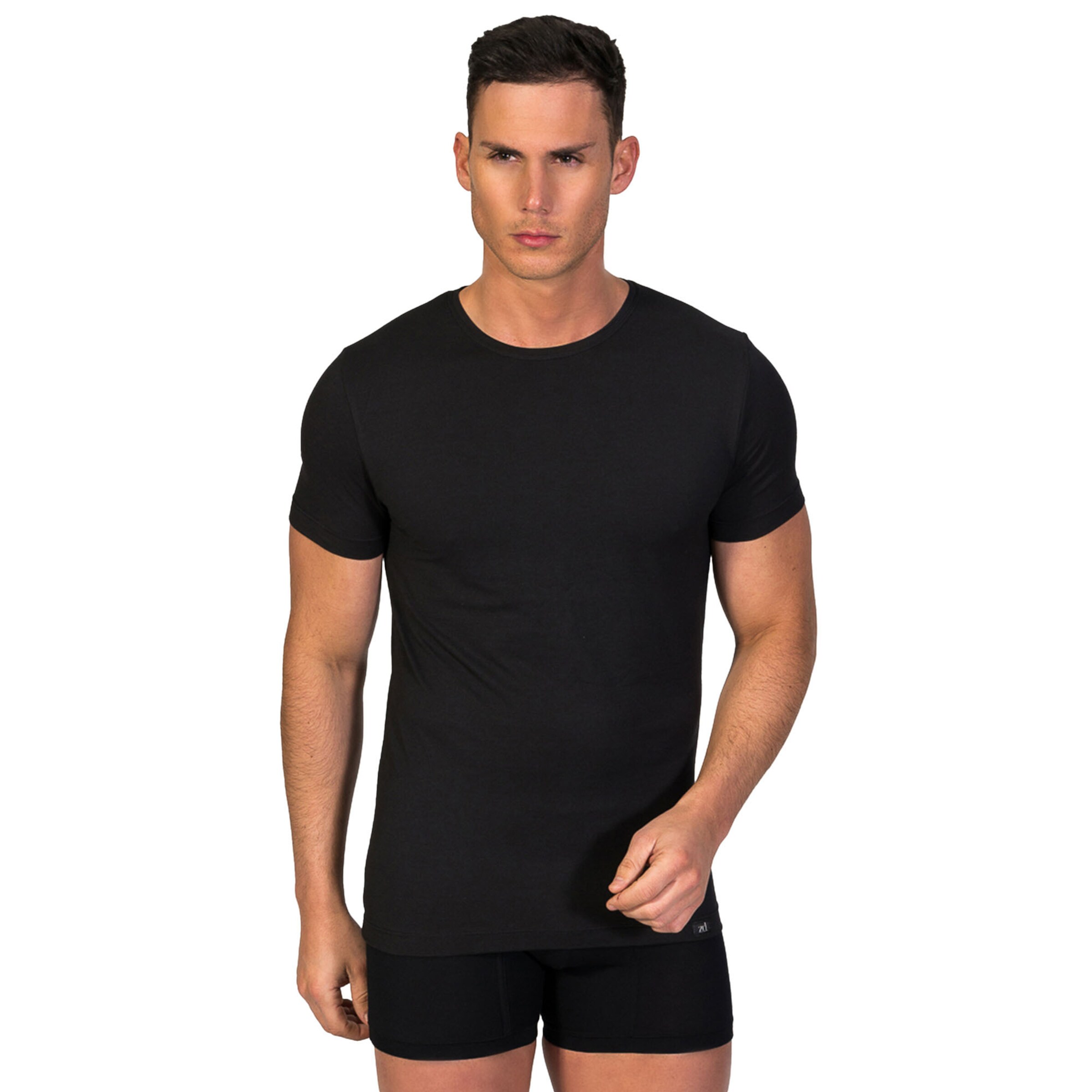 zd ZERO DEFECTS Onderhemd 'Ceres' in Zwart: voorkant