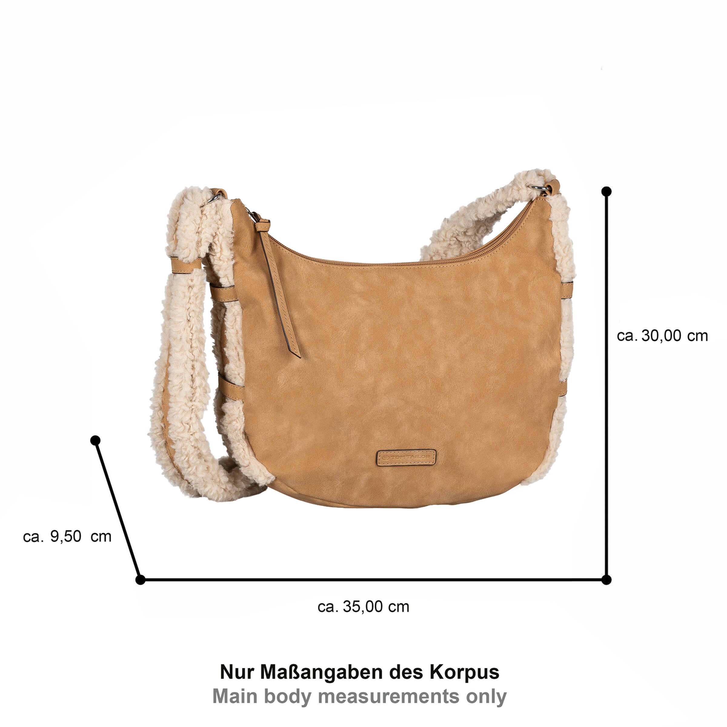 TOM TAILOR Umhängetasche in Beige