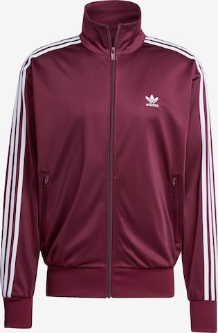 ADIDAS ORIGINALS Zip-Up Hoodie 'Adicolor Classics Firebird' in Red: front