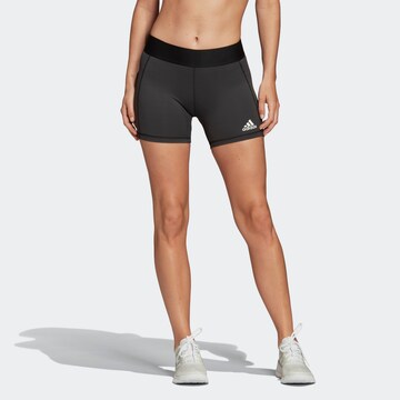 ADIDAS PERFORMANCE Skinny Sports trousers in Black: front