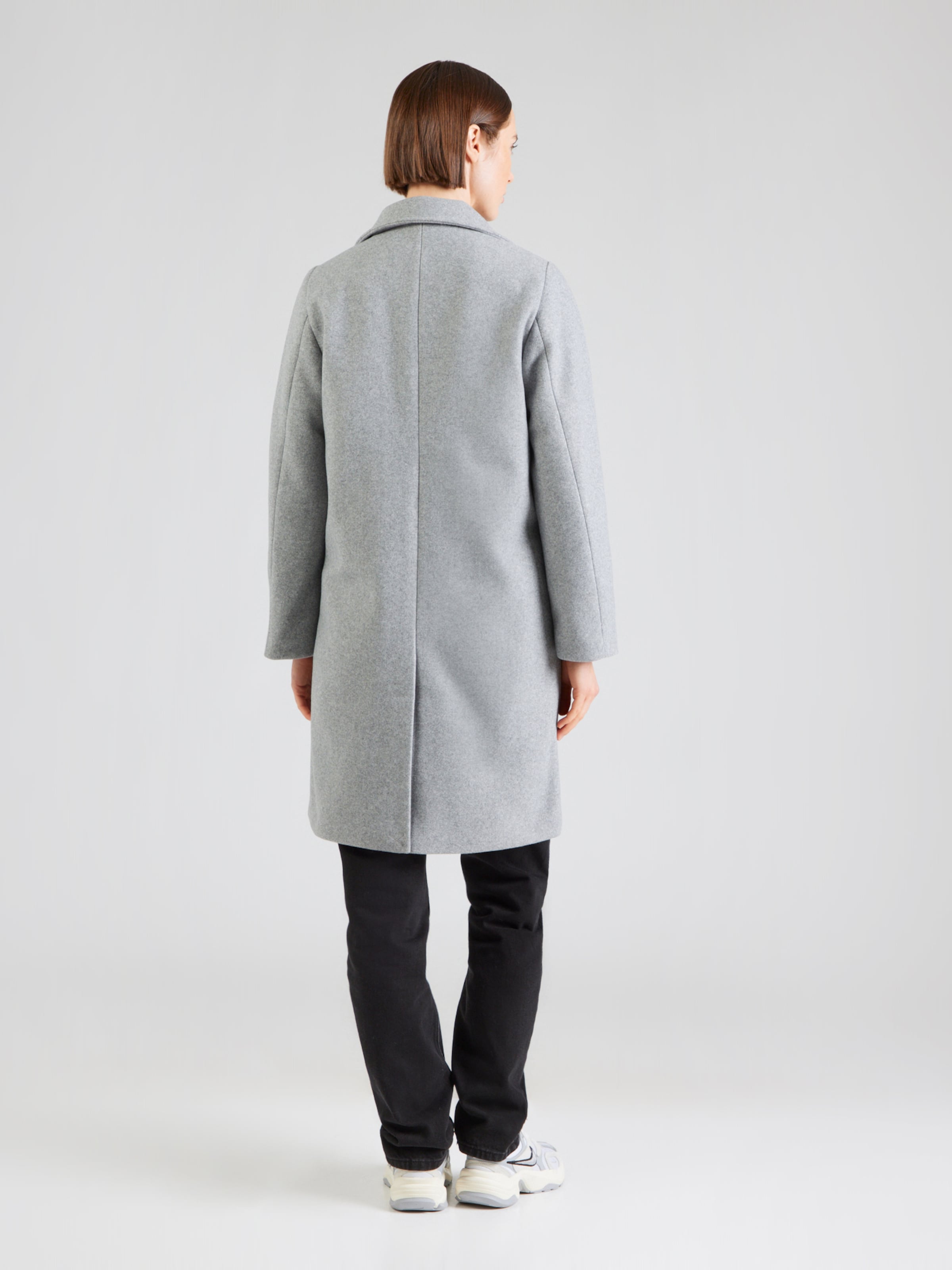 X'mas SALE【Na.e】ナエtraditional meltoncoat Jacheta masuri mari Caterina din blana ecologica neagra, cu guler