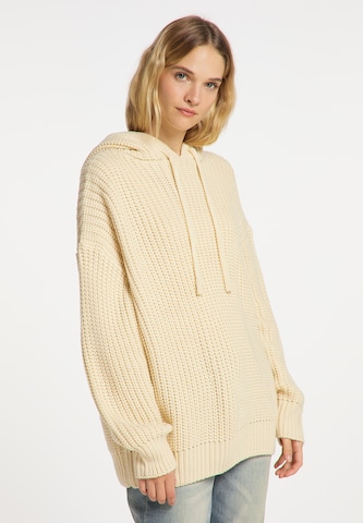 dzeltens DreiMaster Vintage "Oversize" stila džemperis: no priekšpuses