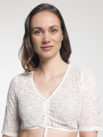 SPIETH & WENSKY Traditional Blouse 'Duft' in White: front