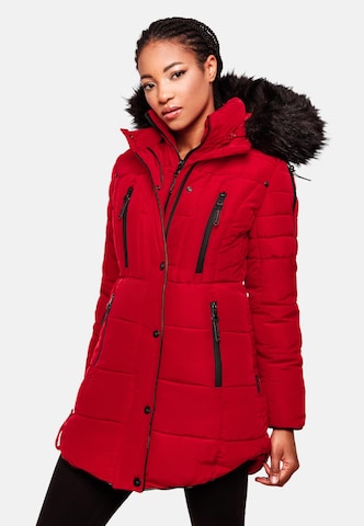 MARIKOO Winter coat 'Moonshine' in Red: front