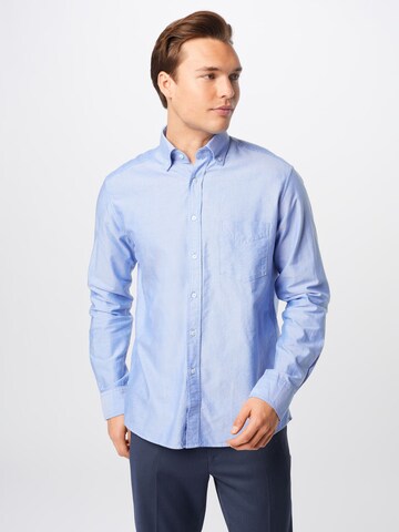 Coupe regular Chemise ETERNA en bleu : devant