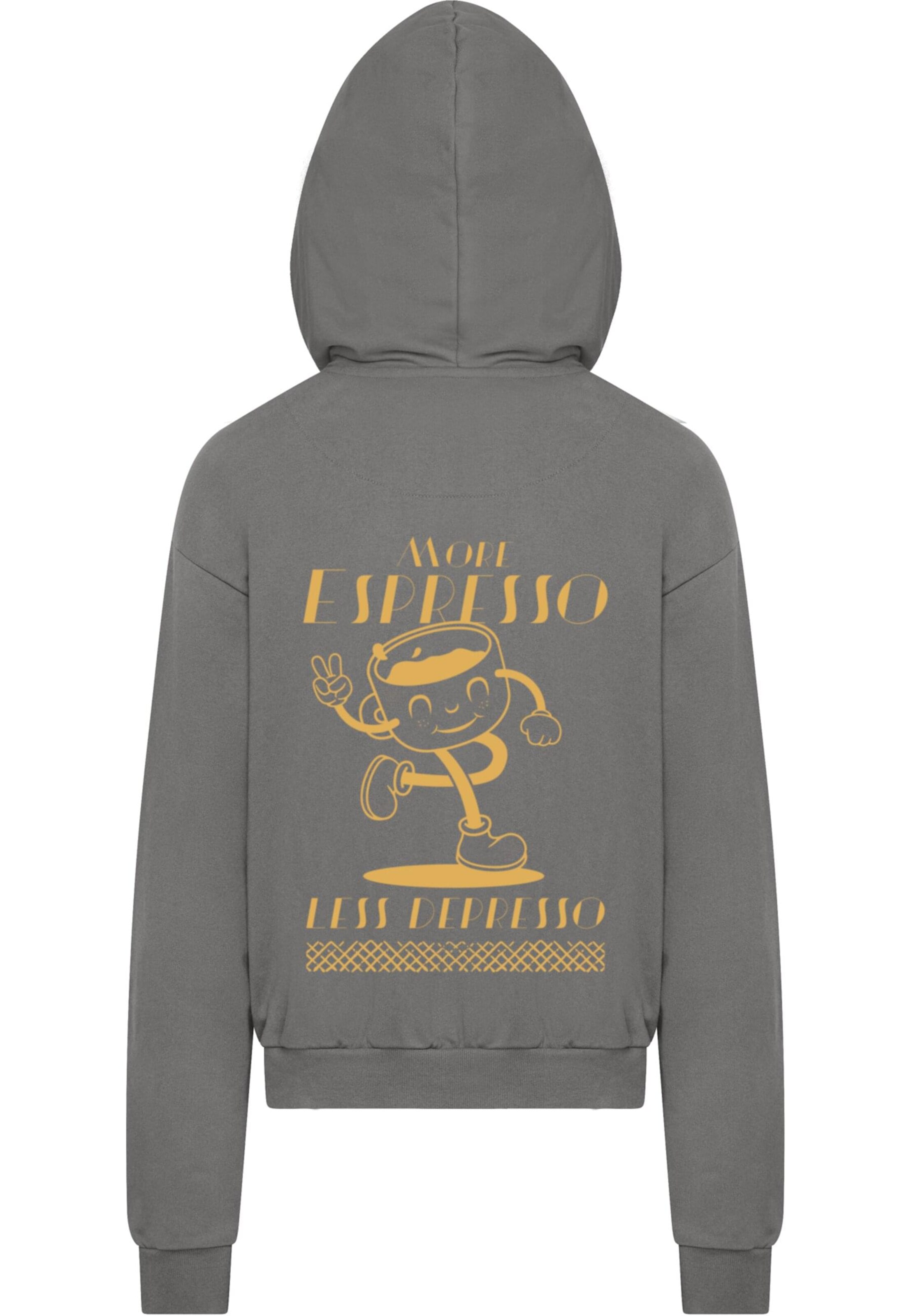 Merchcode Sweatshirt 'Espresso' in Grau