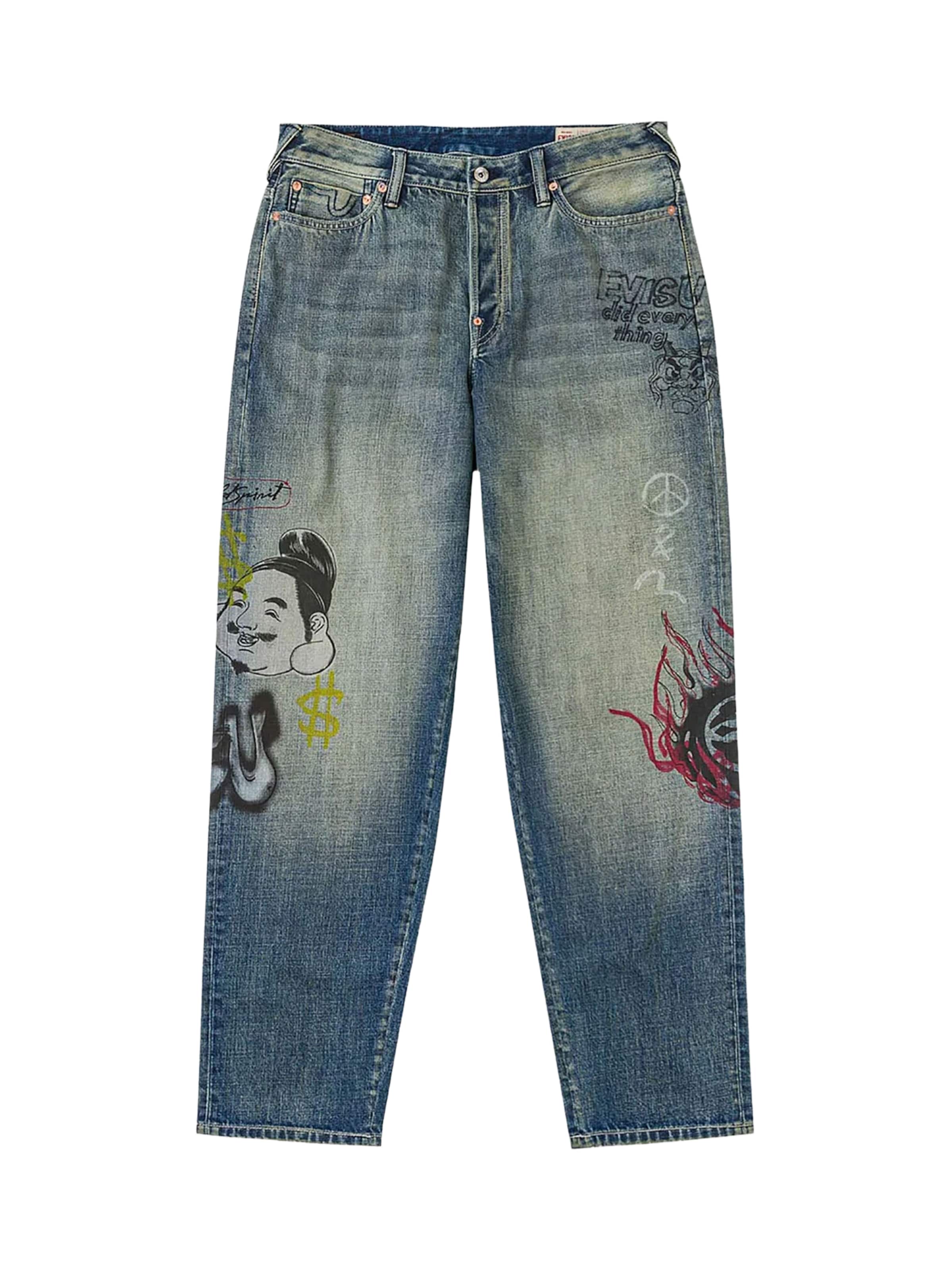 Evisu Regular Jeans in Blue: front