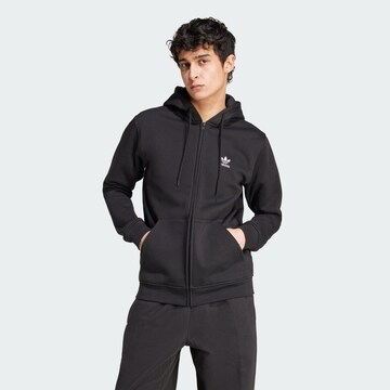 Giacca di felpa 'Trefoil Essentials' di ADIDAS ORIGINALS in nero: frontale