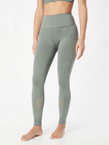 HKMX Skinny Workout Pants 'Oh My Squat' in Green: front