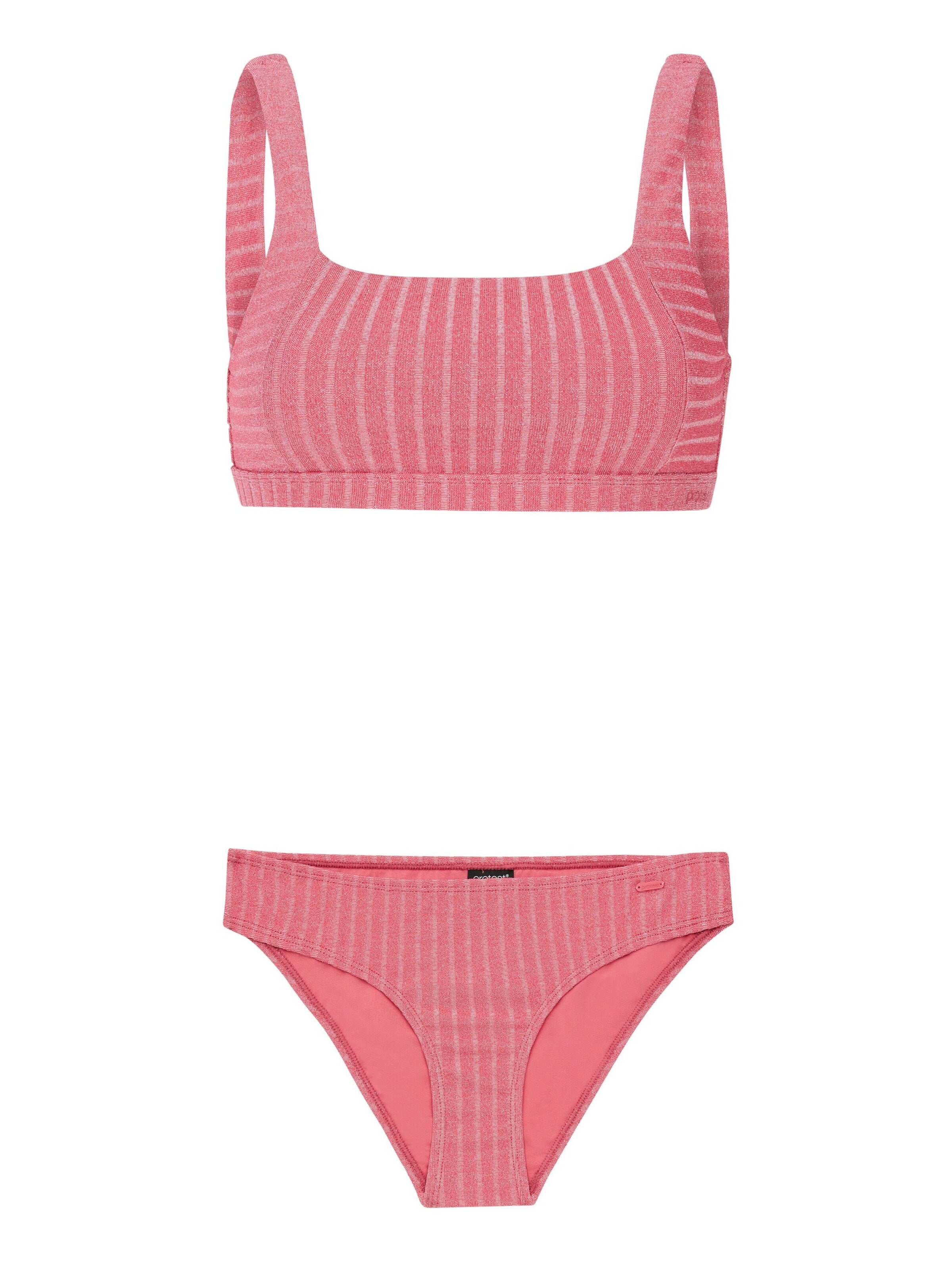 PROTEST Bustier Bikini 'PRTNancy' in Roze: voorkant