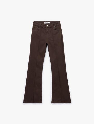 Koton Flared Jeans in Braun: Vorderseite
