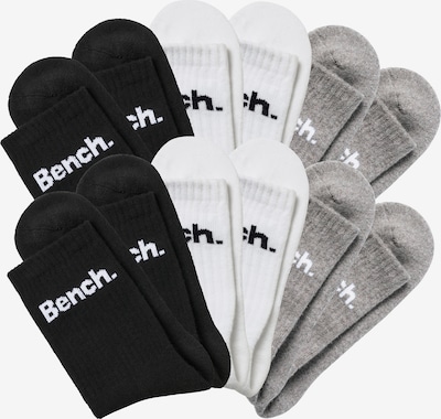 BENCH Sportsocken in grau / schwarz / weiß, Produktansicht