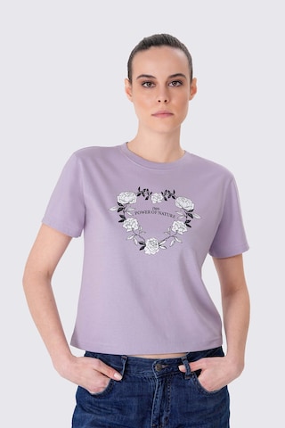 UNIQVIBE Shirt in Purple: front