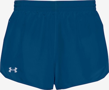 UNDER ARMOUR Workout Pants 'FLY BY' in Blue: front