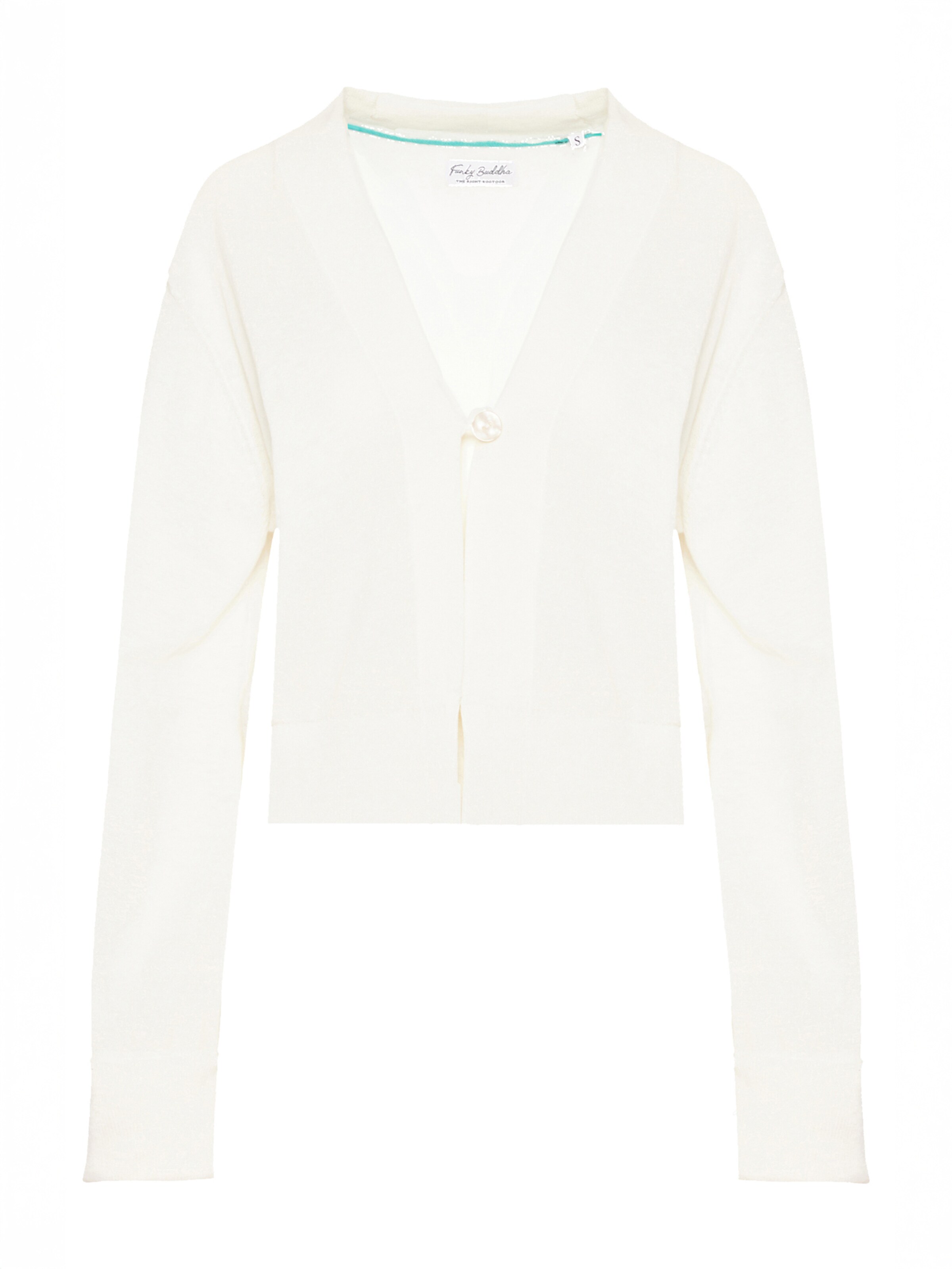 Funky Buddha Kardigán - fehér: elől