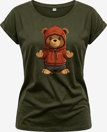 MAKAYA Shirt 'Teddy' in Green: front