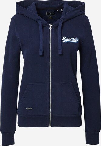 Superdry Sweatjacke 'Rainbow' in Blau: predná strana