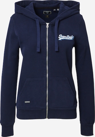 Superdry Sweatjacke 'Rainbow' in Blau: predná strana