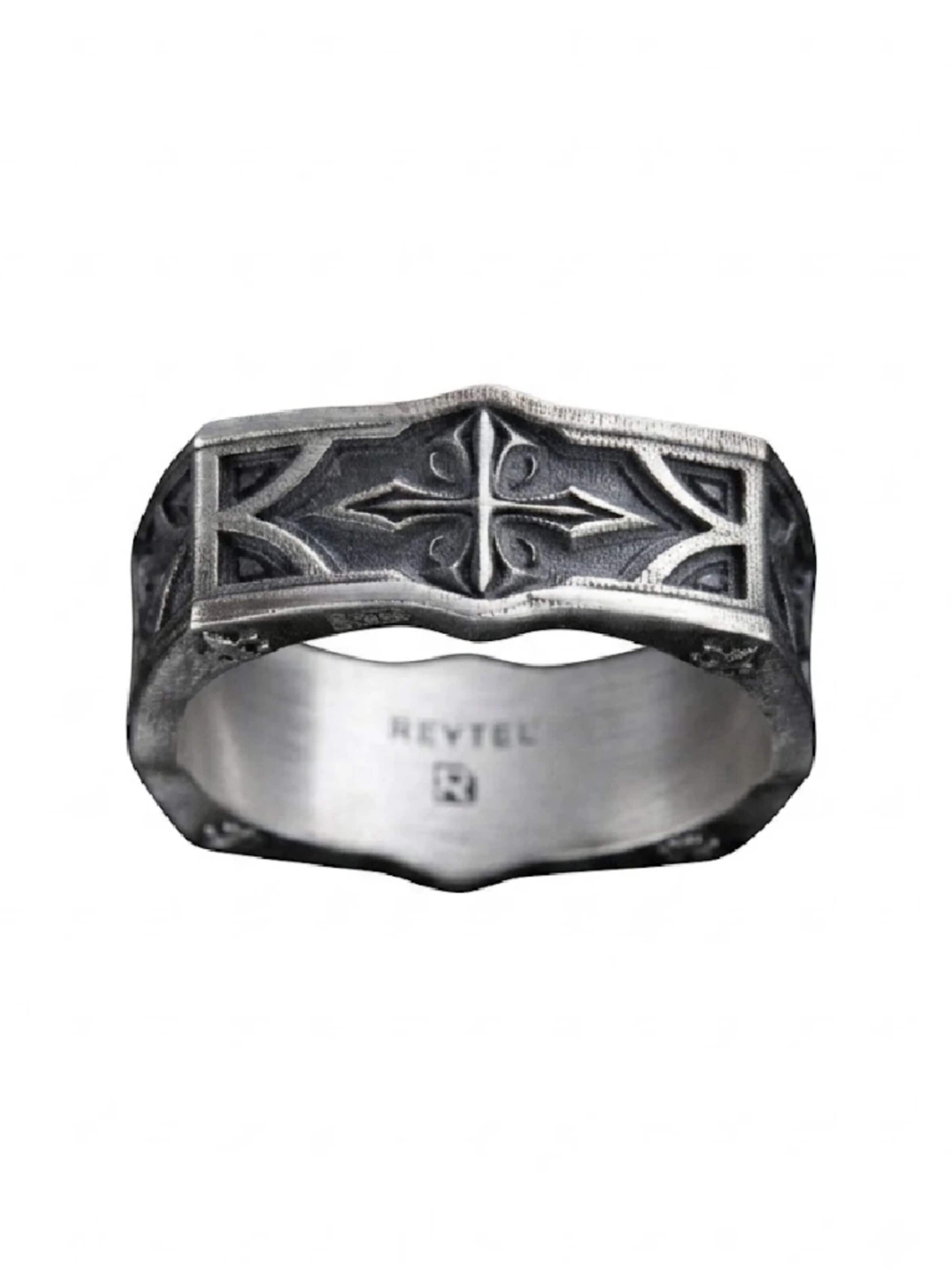 REYTEL - Anillo en plata: frente