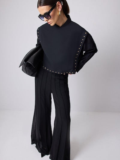 Camicia da donna 'Short Blouse With Studs' in S Touché Privé di colore nero, Visualizzazione prodotti