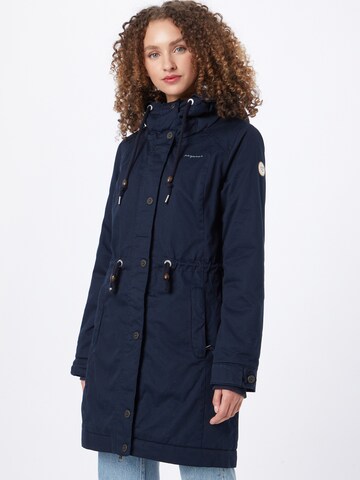 Parka mi-saison 'AURORIE' Ragwear en bleu : devant