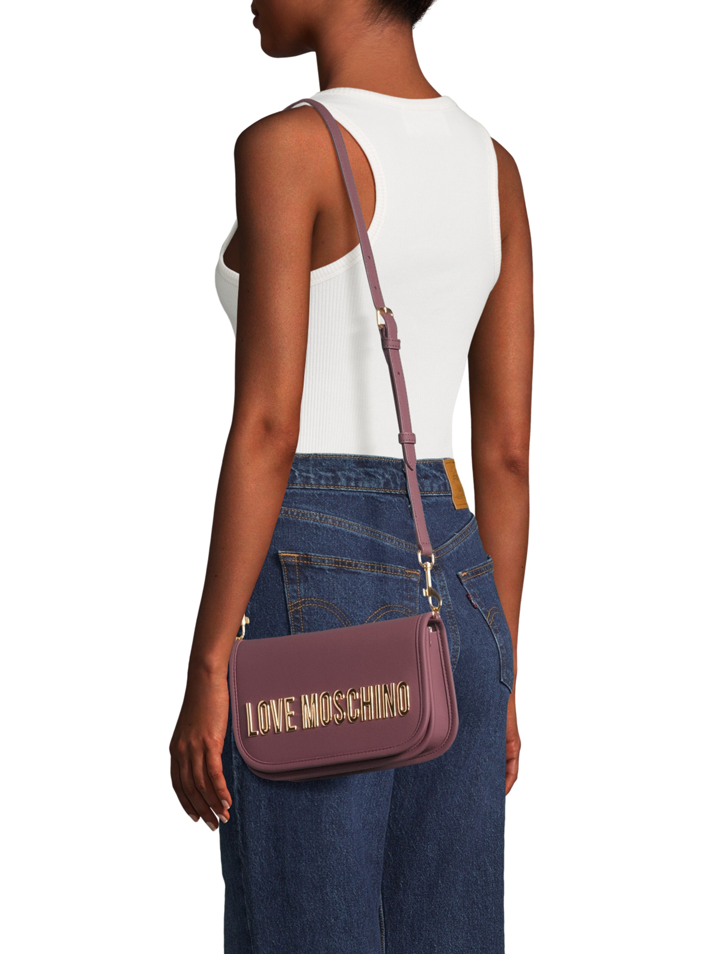 Love MoschinoTorba preko ramena - crvena boja: prednji dio