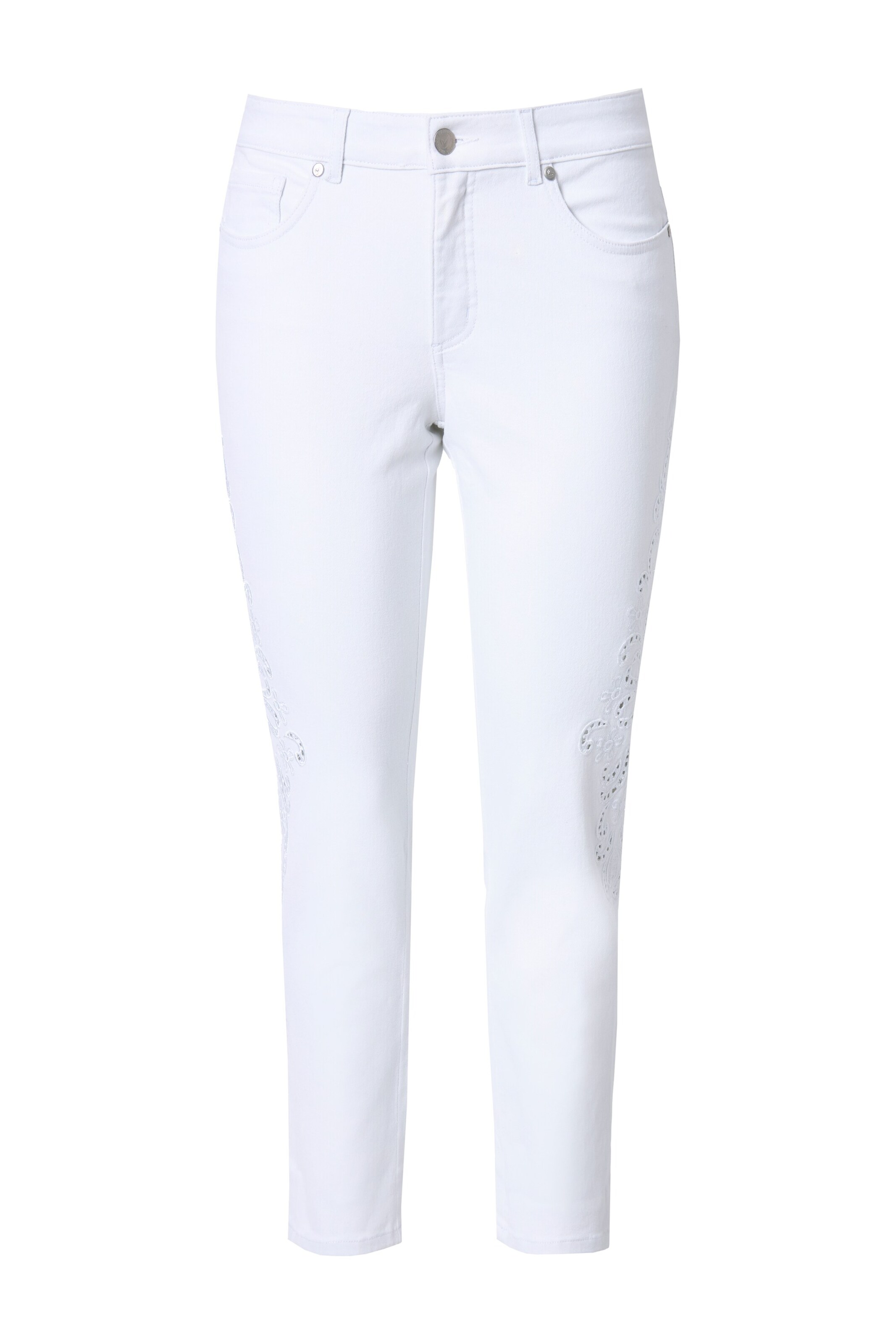 MIAMODA Slim fit Jeans in White: front