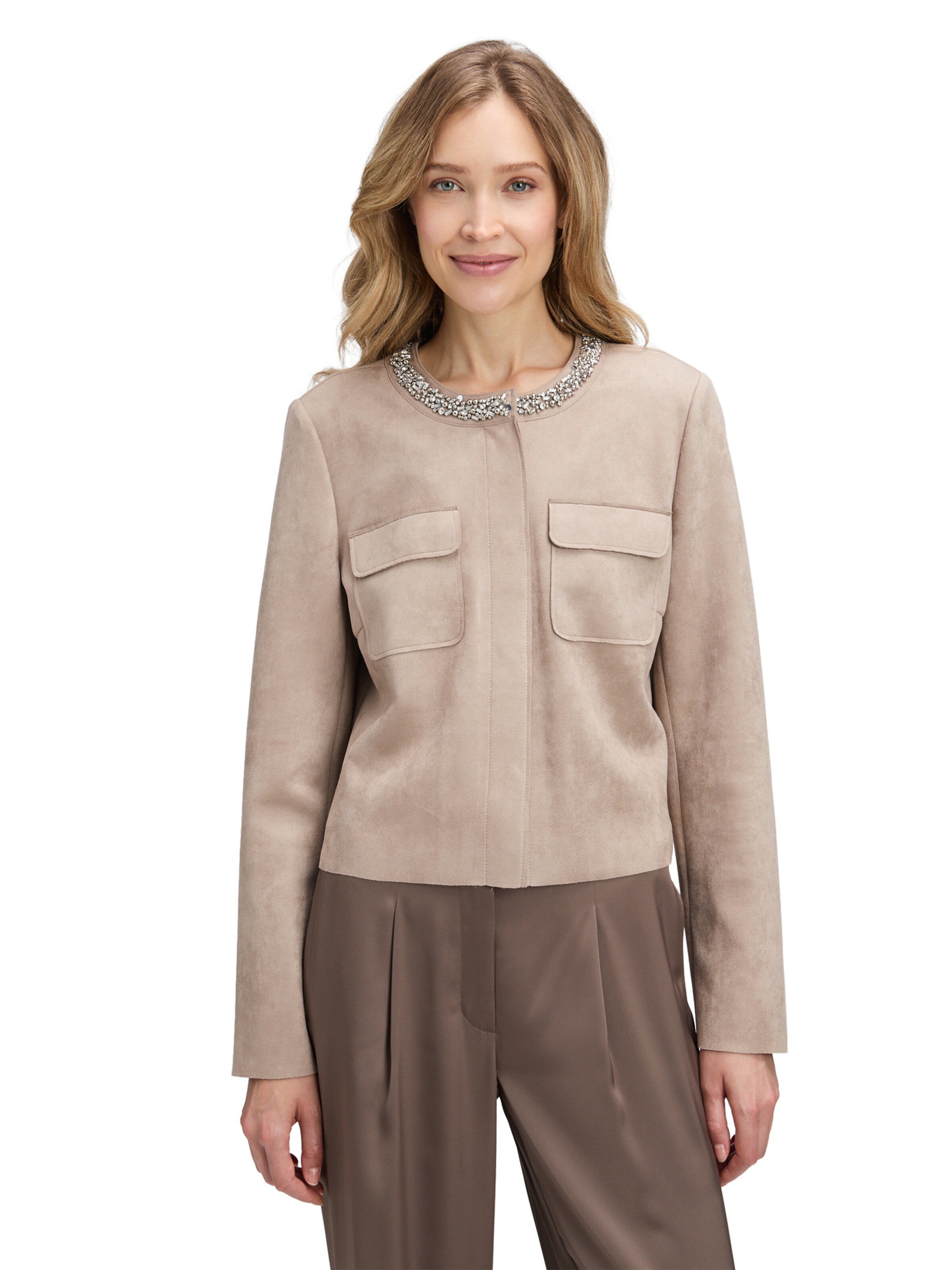 Betty Barclay Blazer in Grey: front