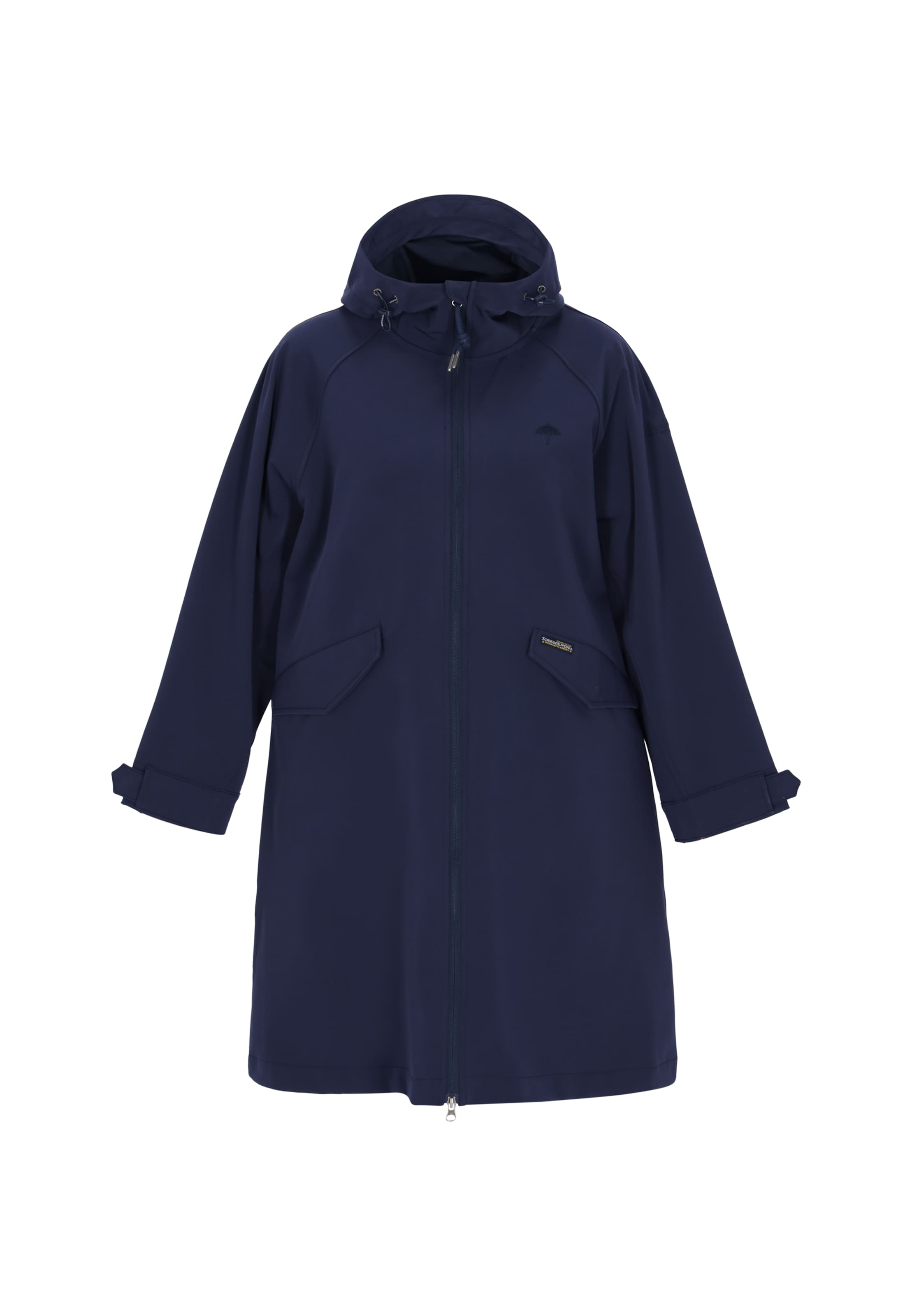 Schmuddelwedda Raincoat 'Functional' in Blue: front