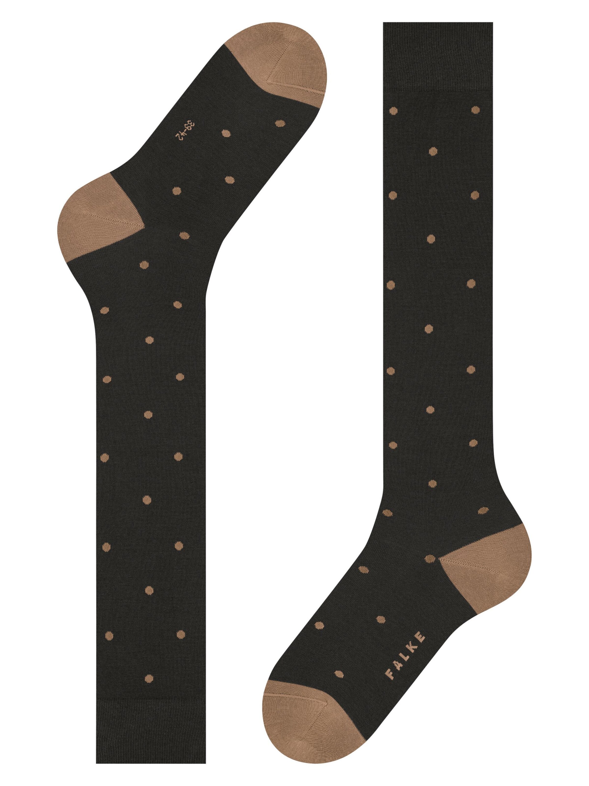 FALKE Knee High Socks 'Dot' in Brown