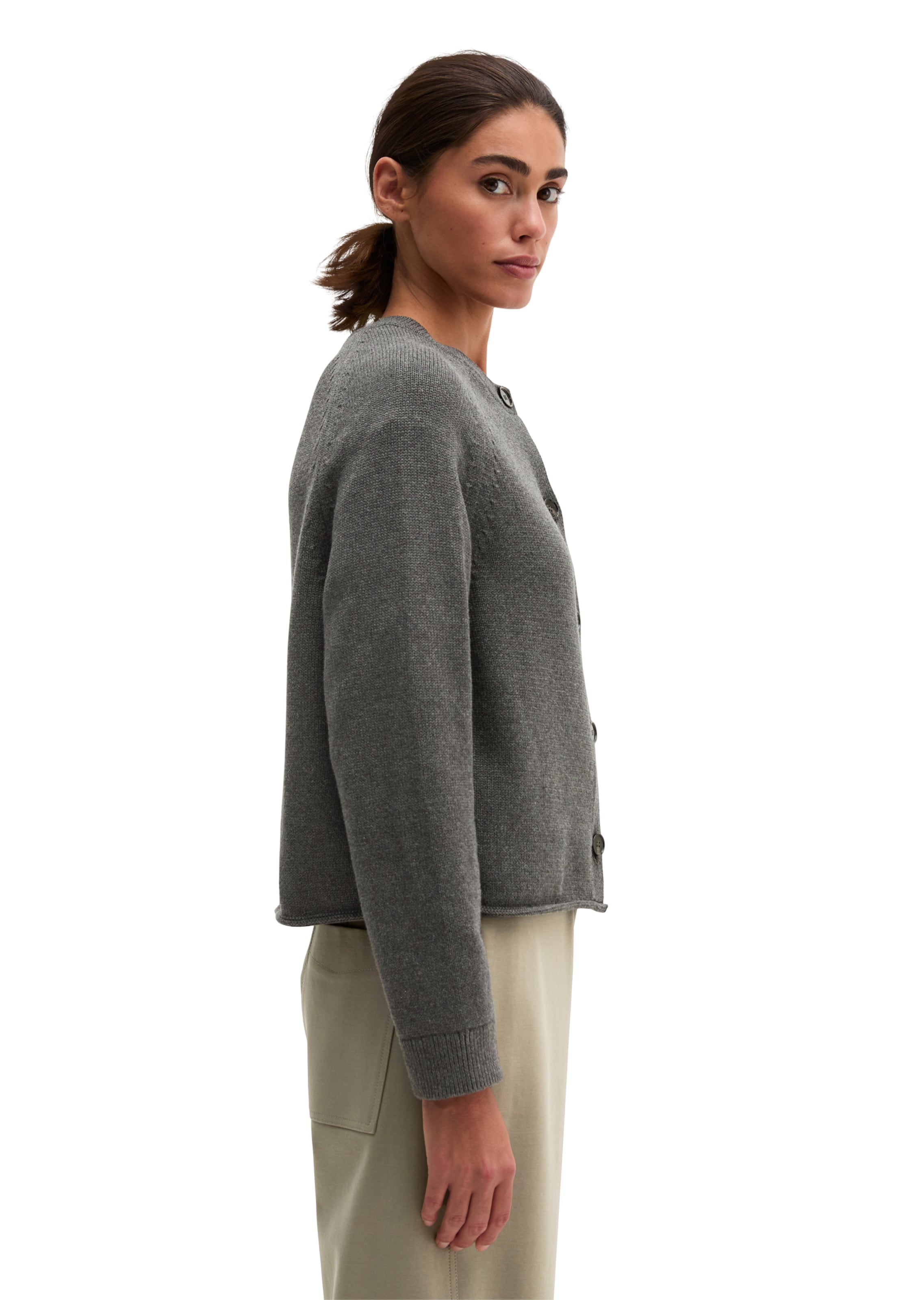 Marc O'Polo Strickjacke in Grau: Seite
