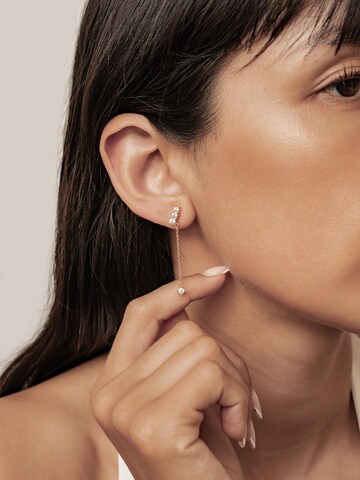 Hey Happiness - Pendientes 'Crystal Bar Dangle' en oro