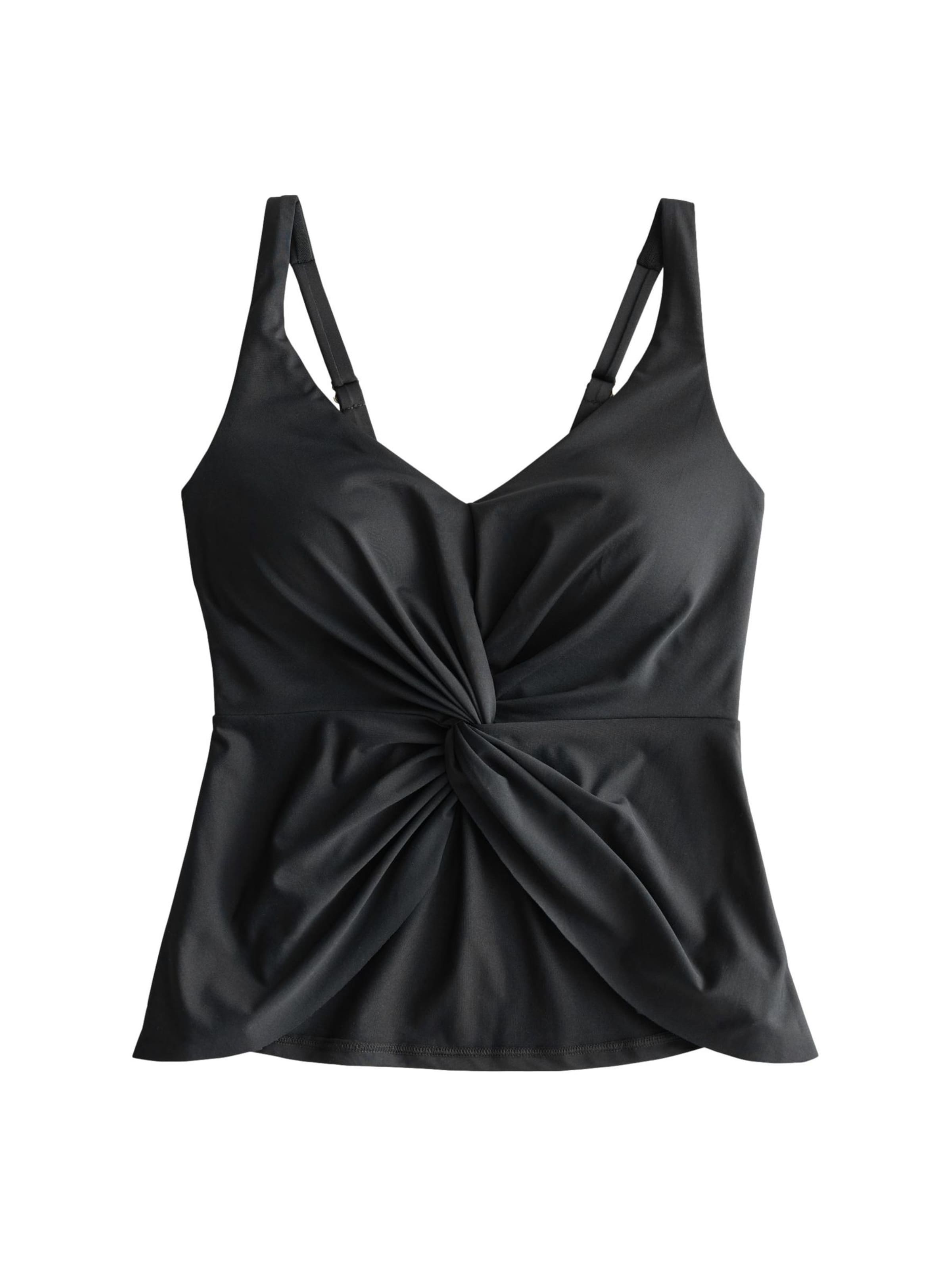 Next Koszulkowy Tankini góra w kolorze czarny: przód