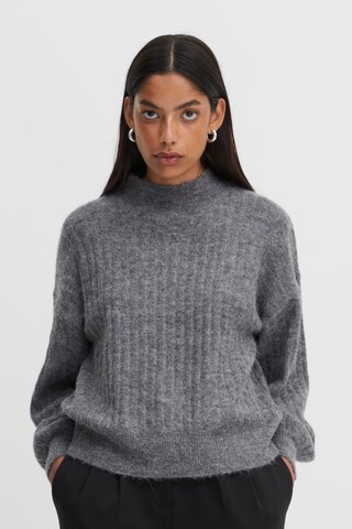 Pull-over 'Kamara' ICHI en gris : devant