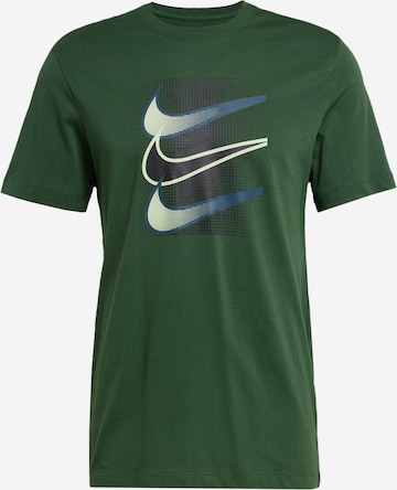 Tricou 'SWOOSH' de la Nike Sportswear pe verde: față