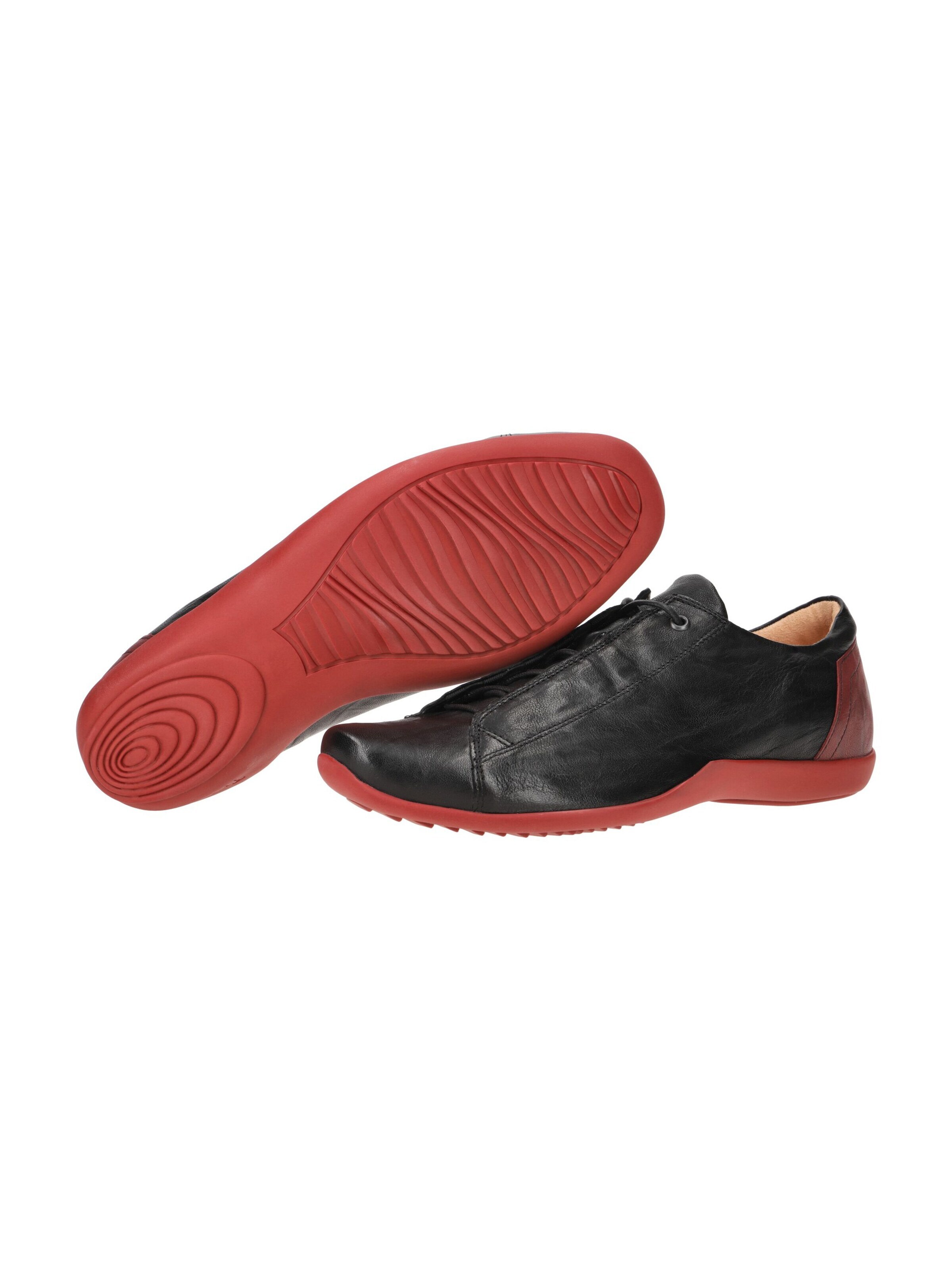 THINK! Lace-Up Shoes 'Think Stone Schuhe schwarz rot Schnürer 806' in Black