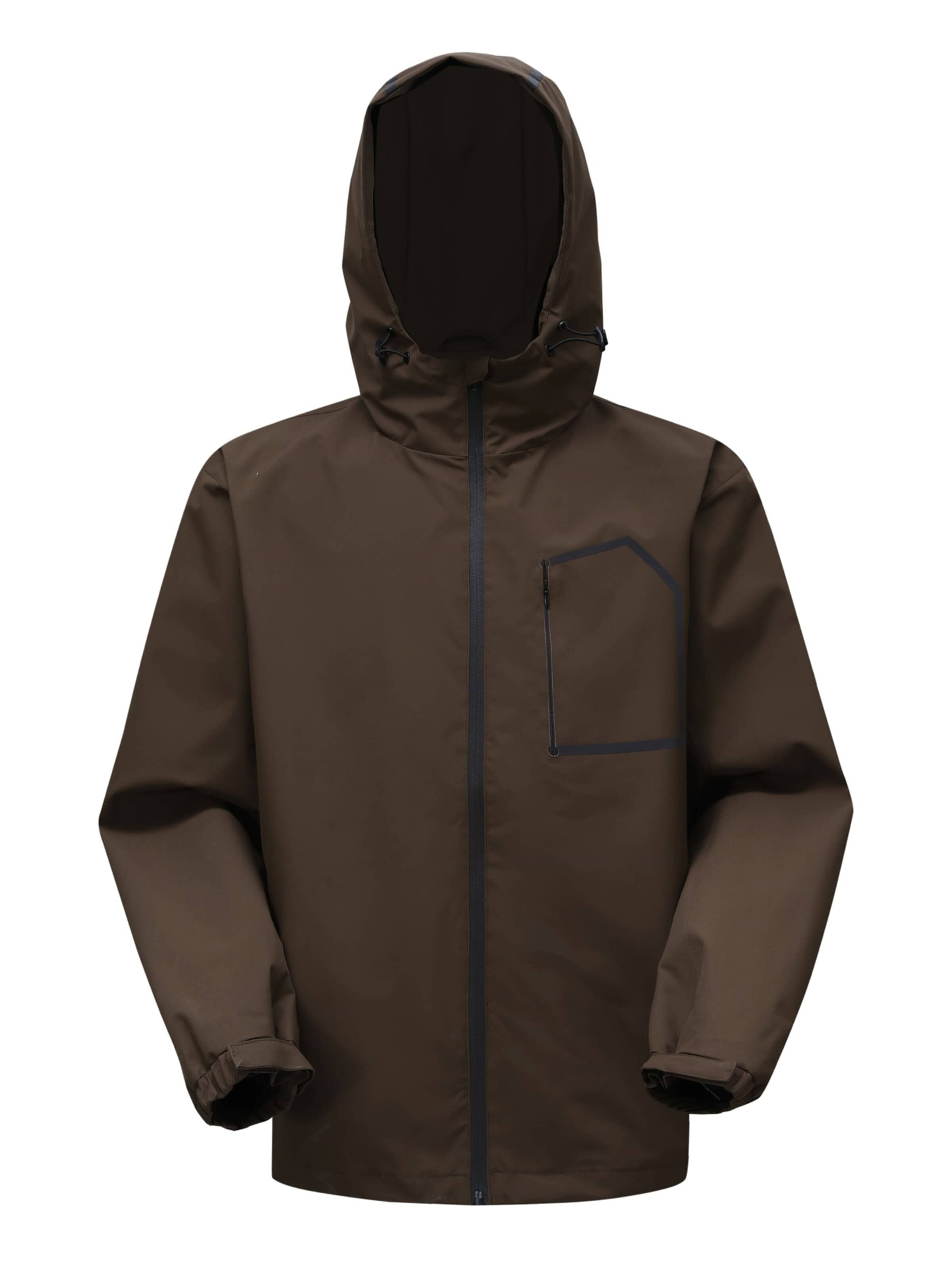 YOUTHUP Sportjacke 'Reflex'‌‌‌‌‌‌‌‌ in Braun: Vorderseite