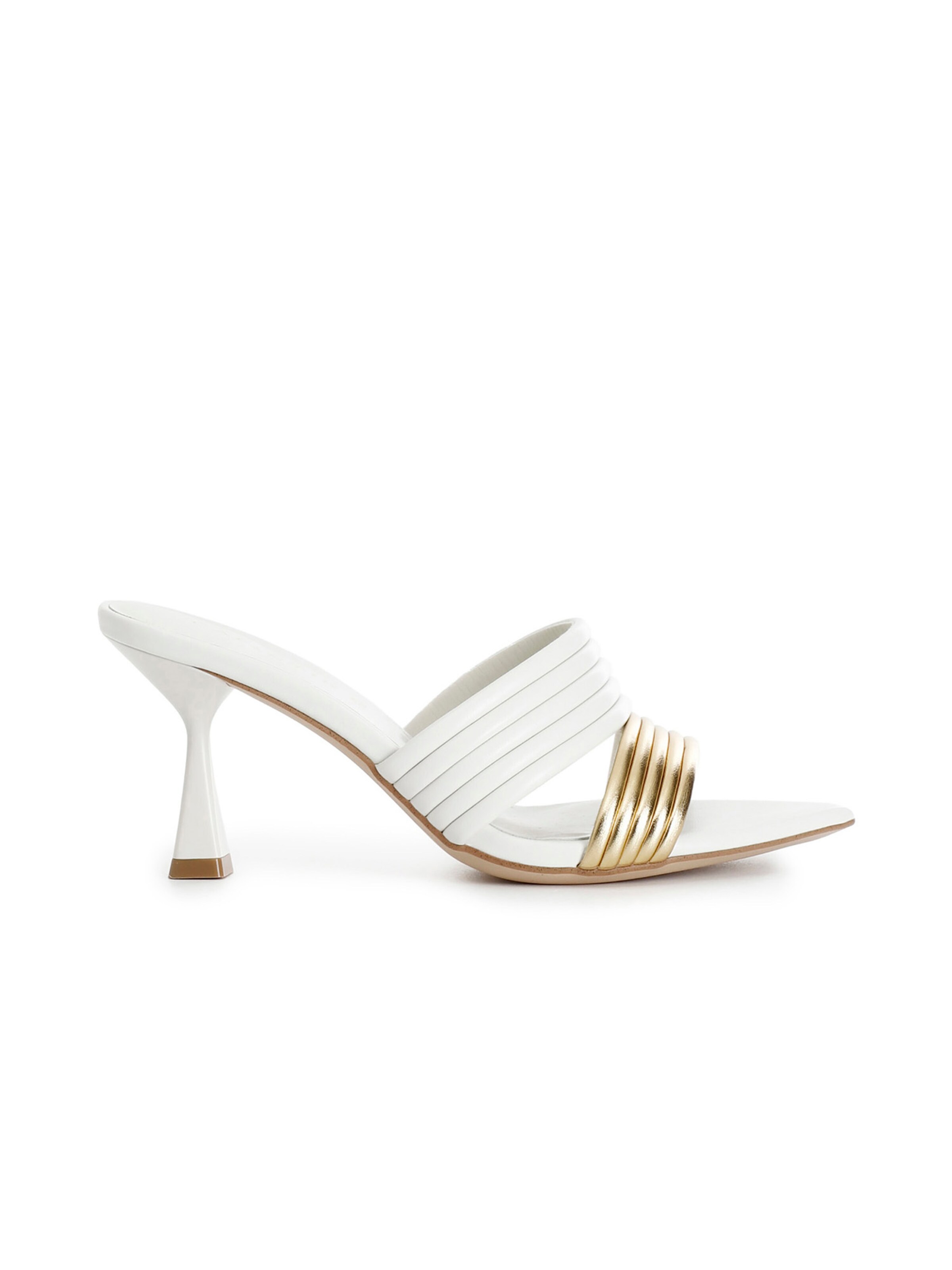 Sandalo di CAFè NOIR in bianco: frontale