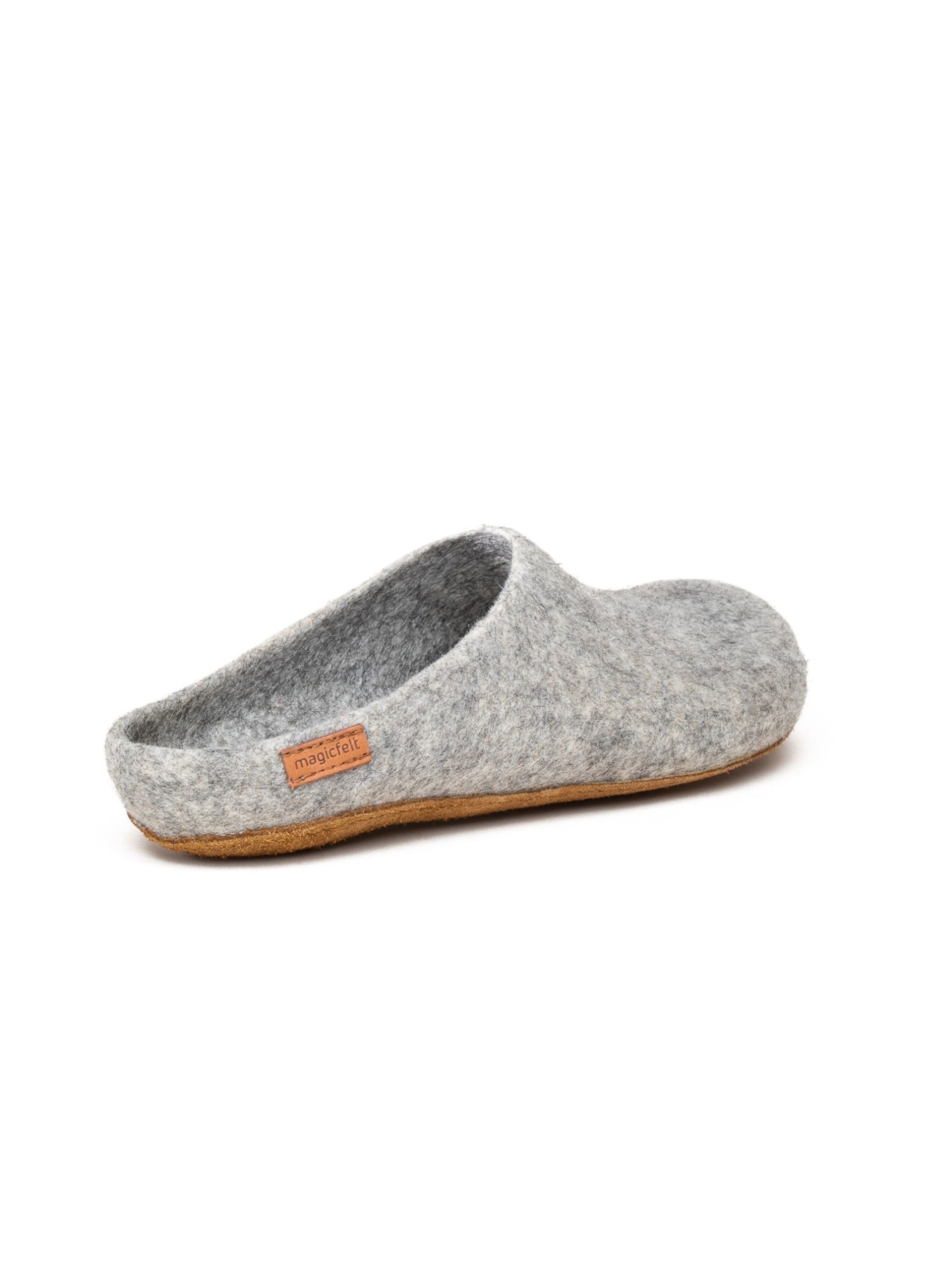 MagicFelt Slippers 'Filzpantoffel Magicfelt 713' in Grey