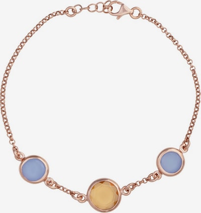 Zoccai Armband in blau / gelb / rosegold, Produktansicht