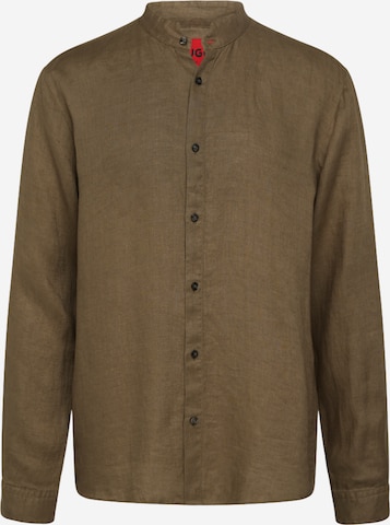 HUGO Red Button Up Shirt 'Elvory' in Green: front