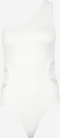 Abercrombie & Fitch Shirt Bodysuit in White: front