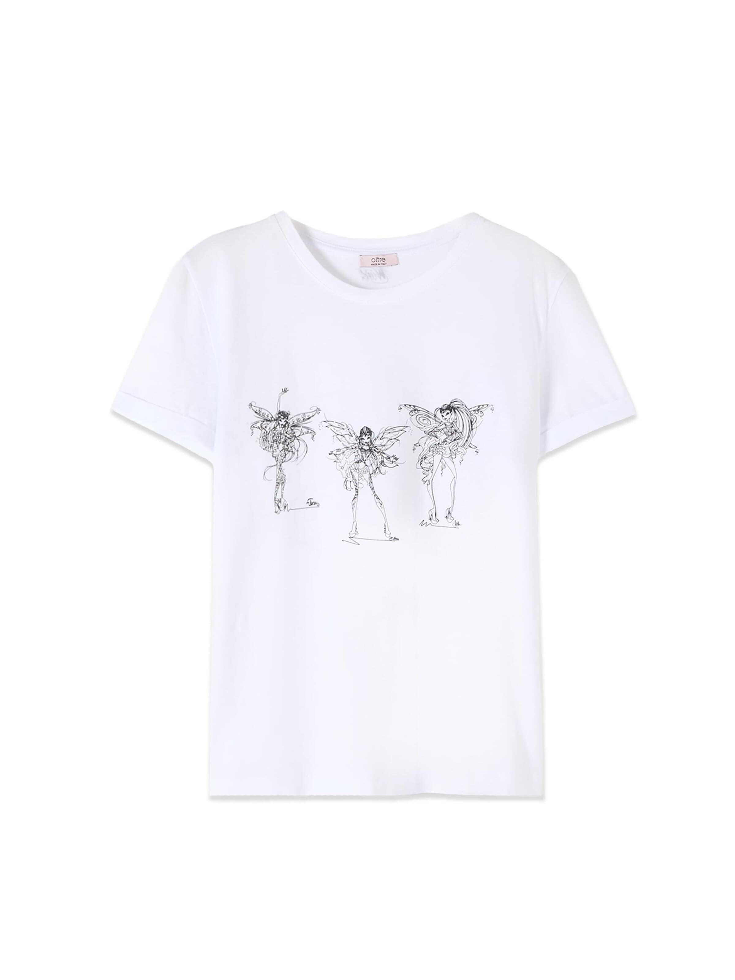Maglietta di oltre in bianco: frontale