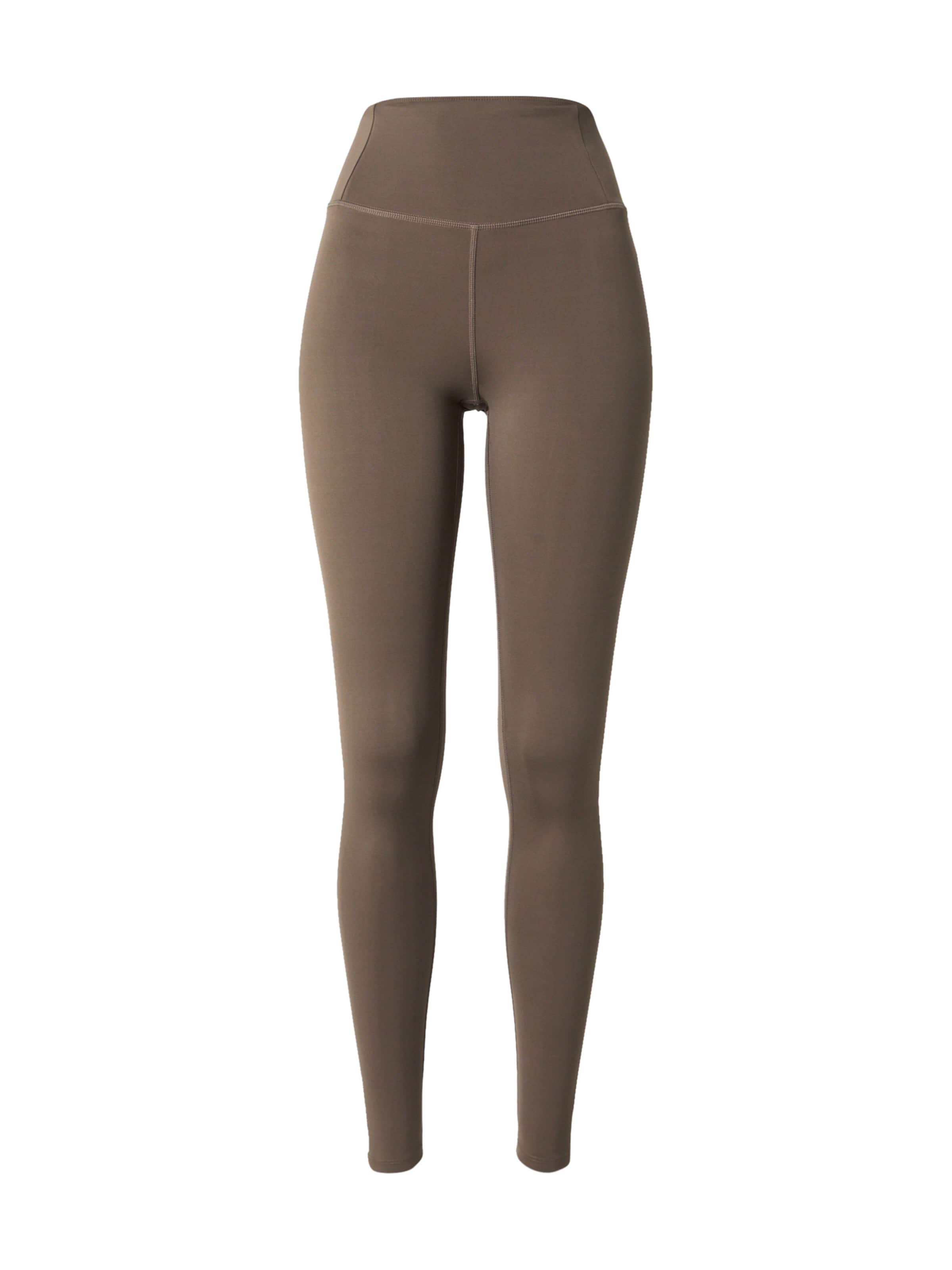 Girlfriend Collective Skinny Workout Pants 'FLOAT' in Beige: front