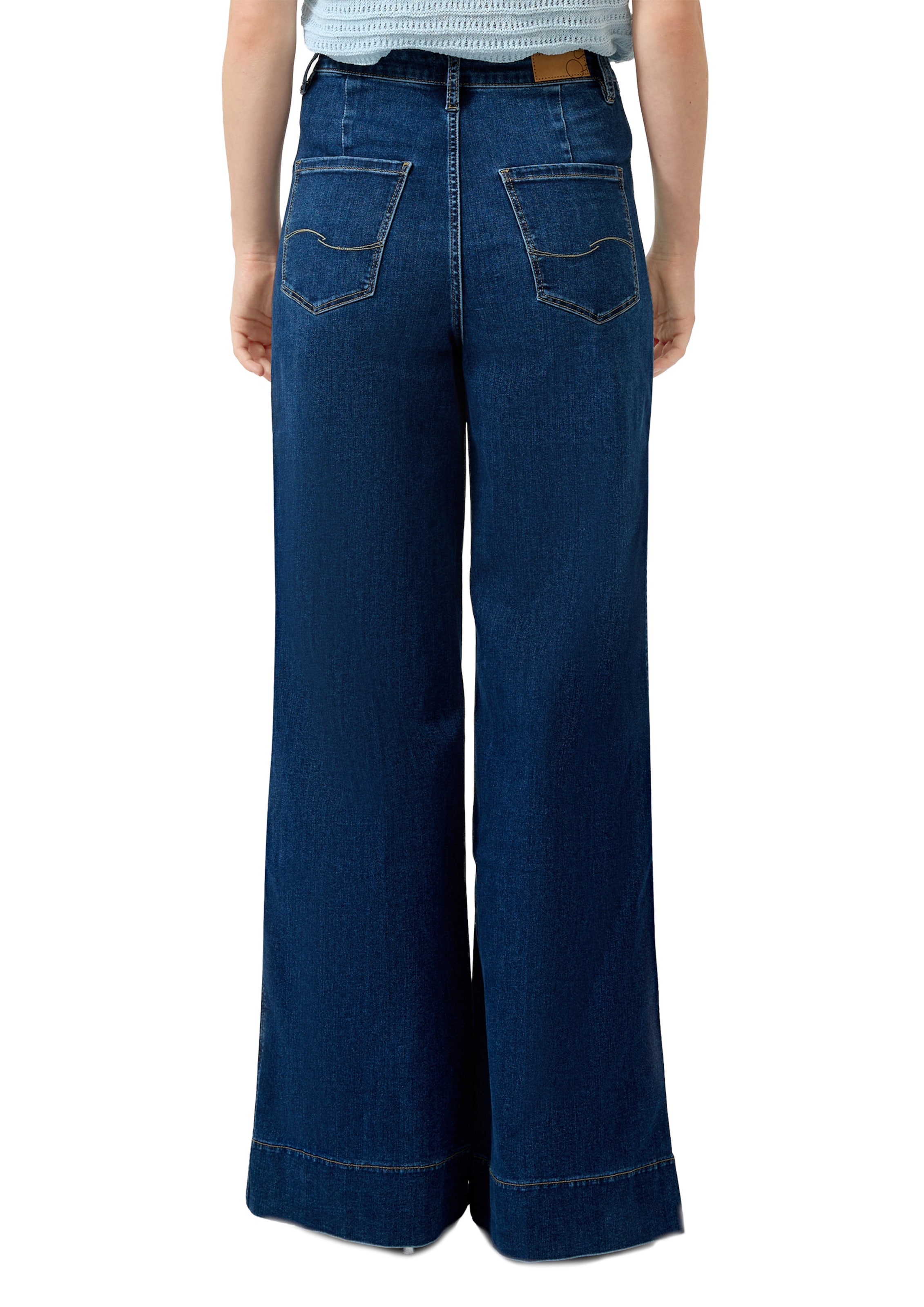 QS Wide leg Jeans in Blauw