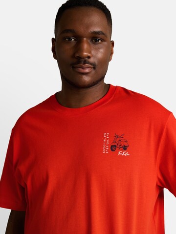 TOM TAILOR Men + T-Shirt in Orange