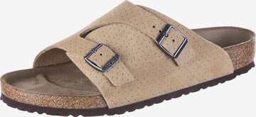 BIRKENSTOCK Mules 'Zürich VL' in Beige: front