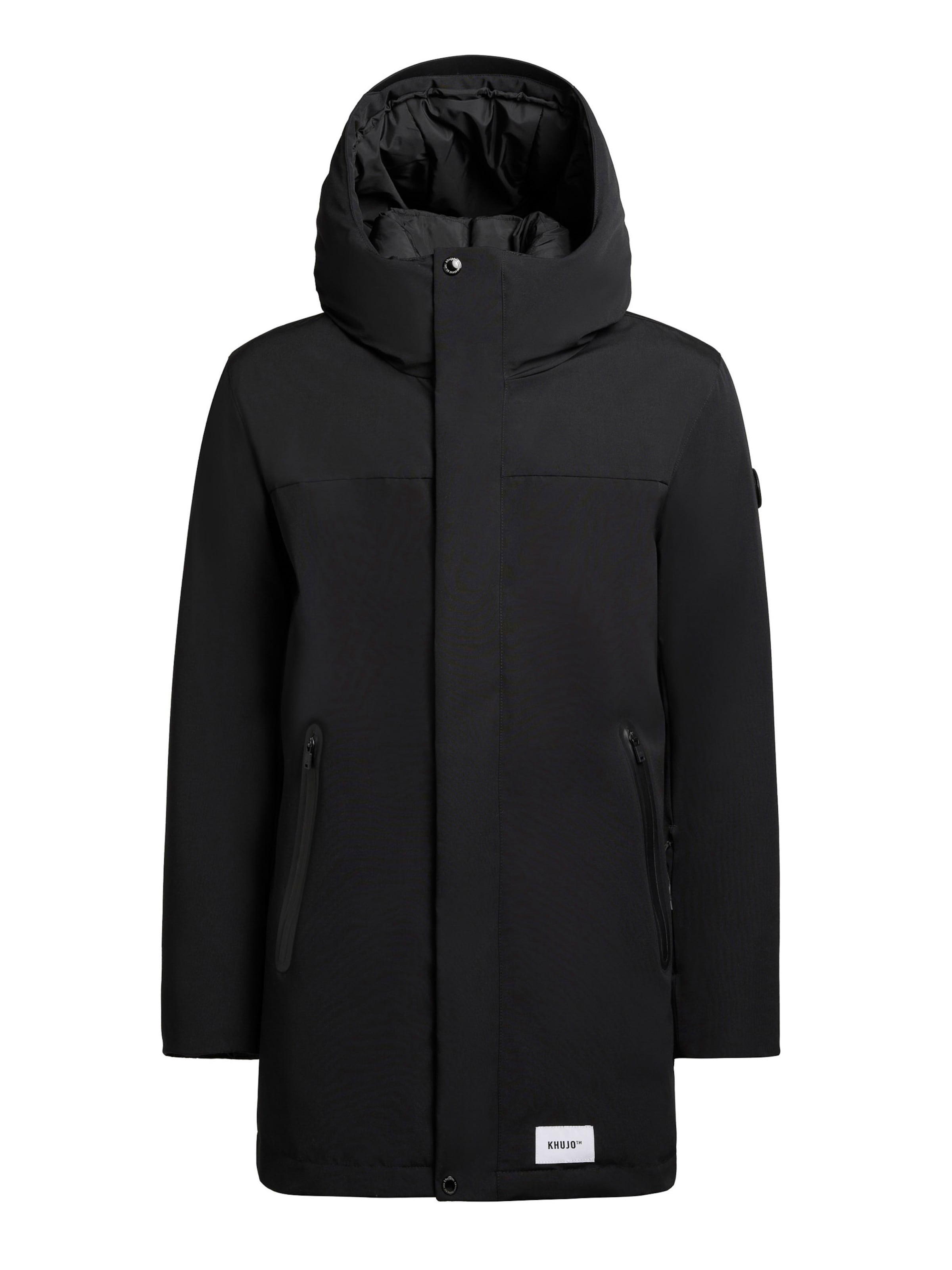 khujo Χειμερινό παρκά 'Kann' σε μαύρο: μπροστά