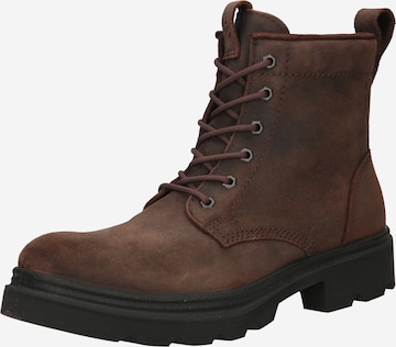 ECCO Lace-Up Boots 'Grainer' in Brown: front